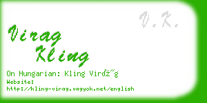 virag kling business card